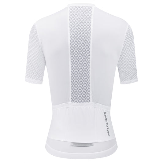 Women Cycling Jersey Quick Dry Breathable Short Sleeve White