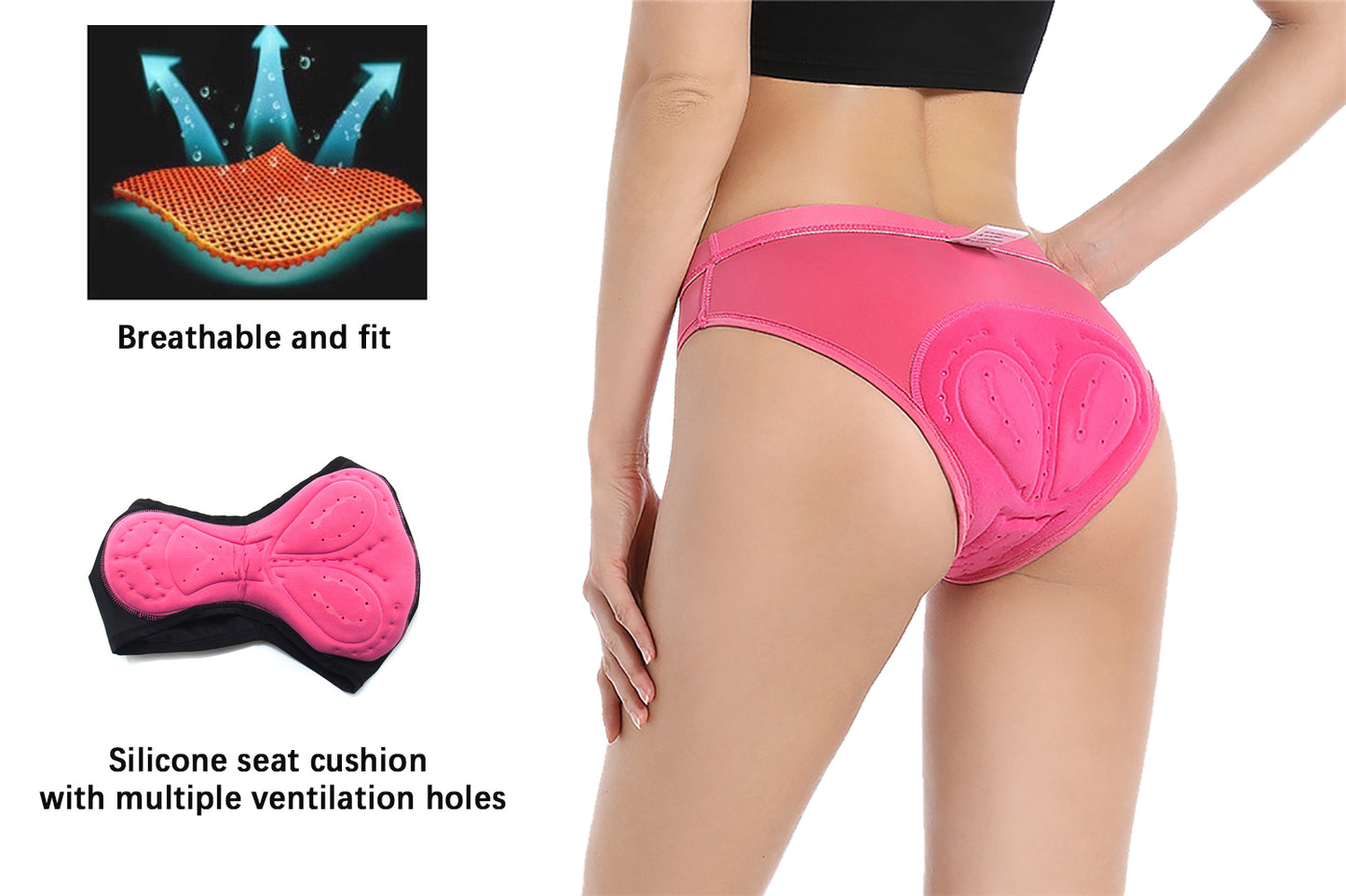 SPOCYCLIFE Women's 3D Padded Cycling Underwear – Red |Breathable Bike Shorts for MTB & Road Cycling