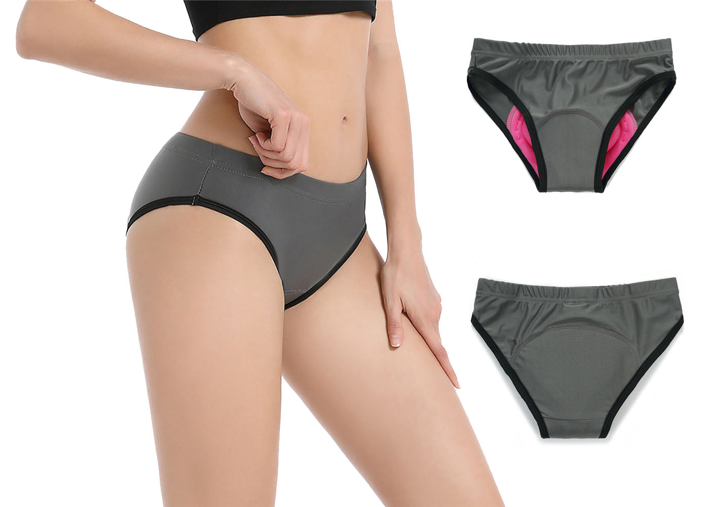 SPOCYCLIFE Women's 3D Padded Cycling Underwear – Gray | Breathable Bike Shorts for MTB & Road Cycling