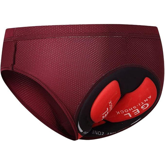 SPOCYCLIFE Men's 5D Padded Cycling Shorts – Red | Breathable MTB & Road Bike Underwear