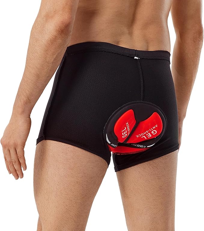 SPOCYCLIFE Men's 5D Padded Cycling Shorts – Breathable Bike Underwear for MTB & Road Cycling