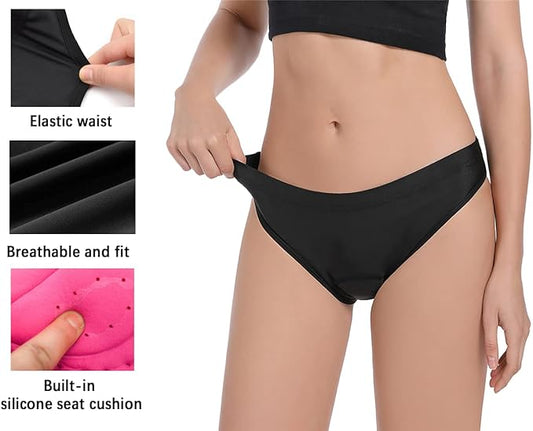 SPOCYCLIFE Women's 3D Padded Cycling Underwear – Black | Breathable Bike Shorts for MTB & Road Cycling