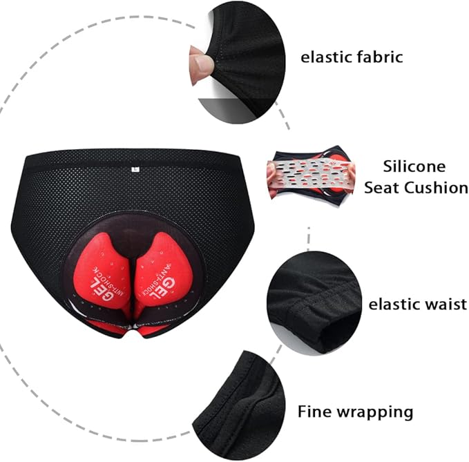 SPOCYCLIFE Men's 5D Padded Cycling Shorts – Breathable MTB & Road Bike Underwear
