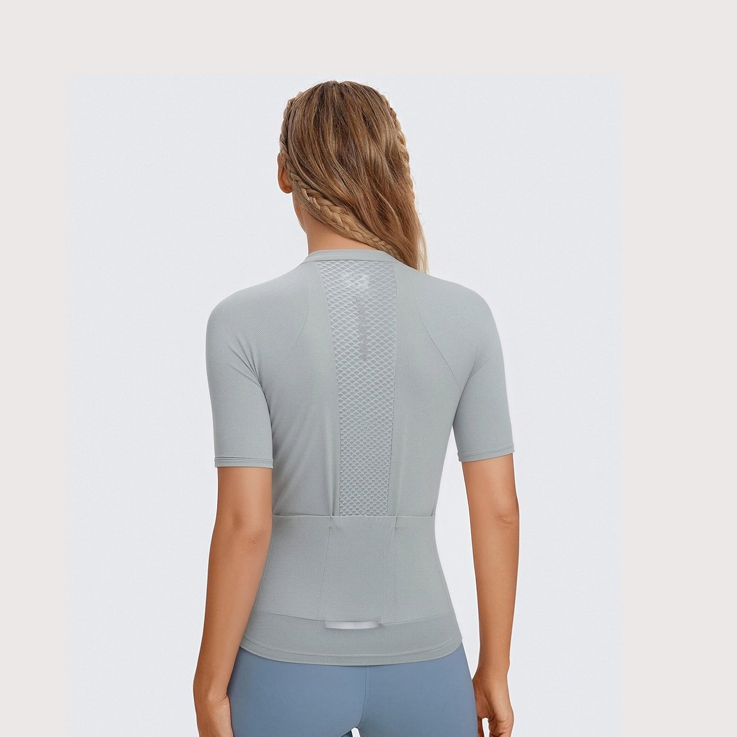 Epoch Solid Women's Short Sleeve Cycling Jersey - Gray