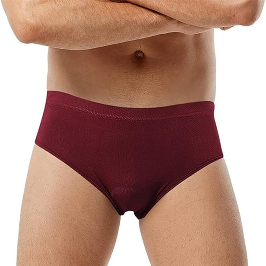 Lume Solid Men's Cycling Underwear Shorts - Red