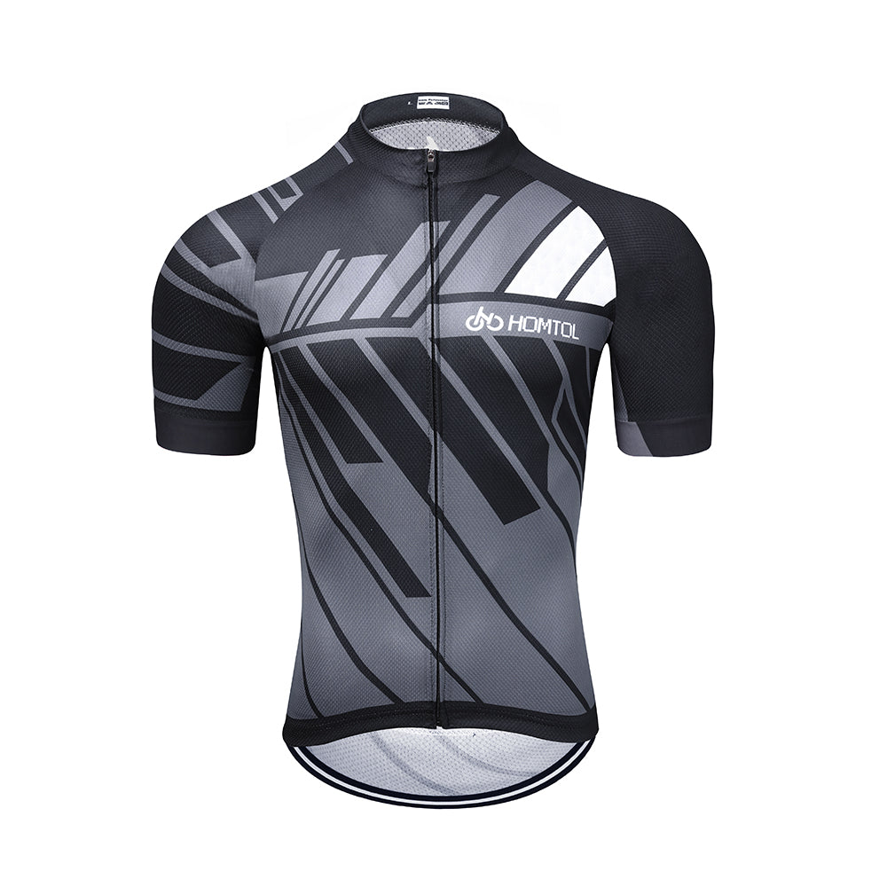 Black quick dry breathable cycling jersey set with 3D gel padded