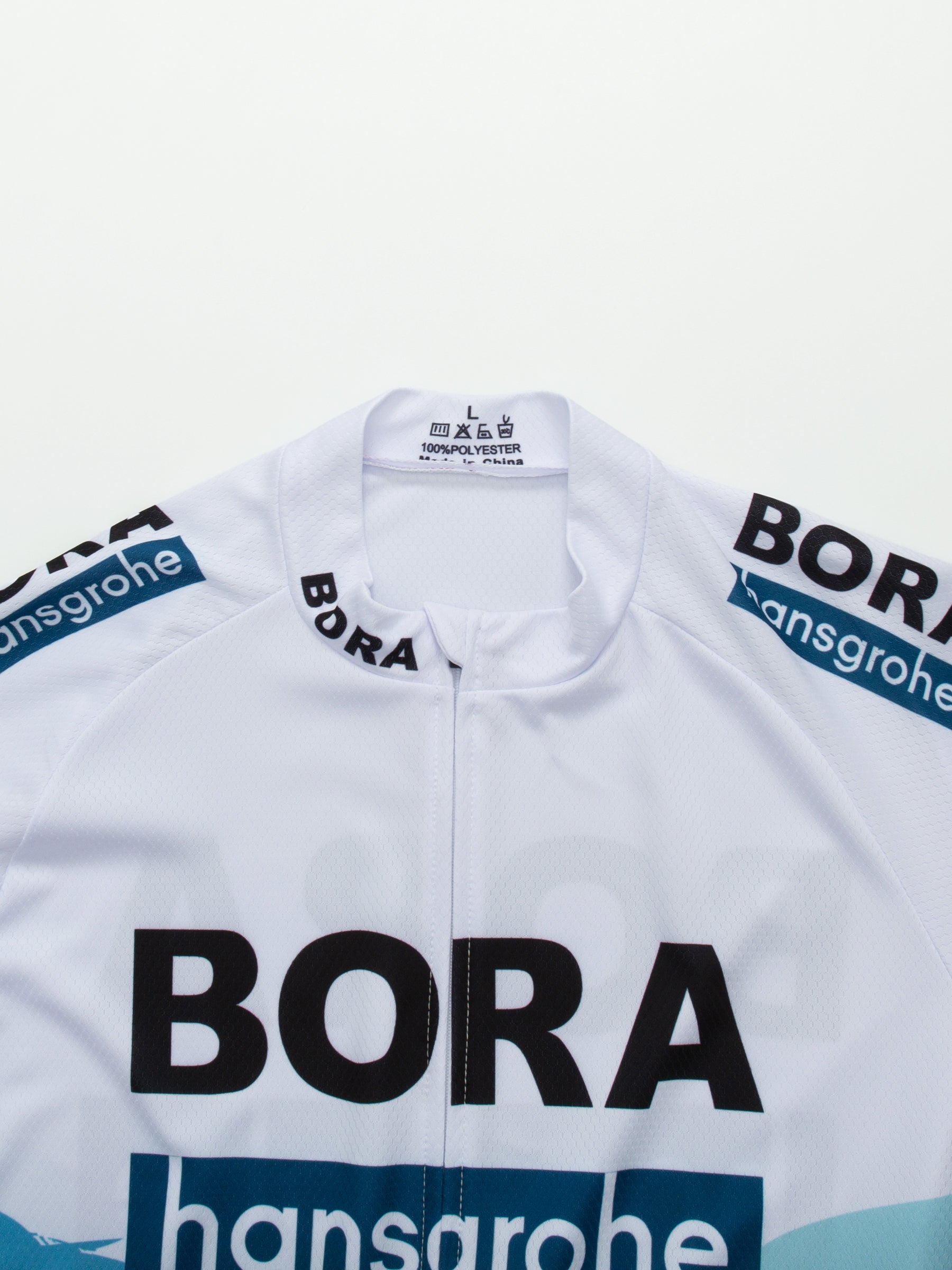 Blue quick dry breathable short sleeve BORA-Hansgrohe men cycling jersey
