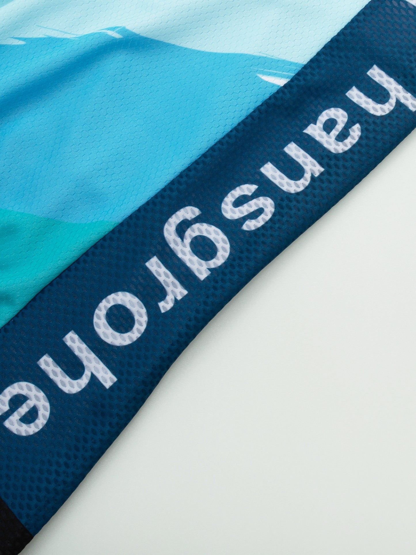 Blue quick dry breathable short sleeve BORA-Hansgrohe men cycling jersey
