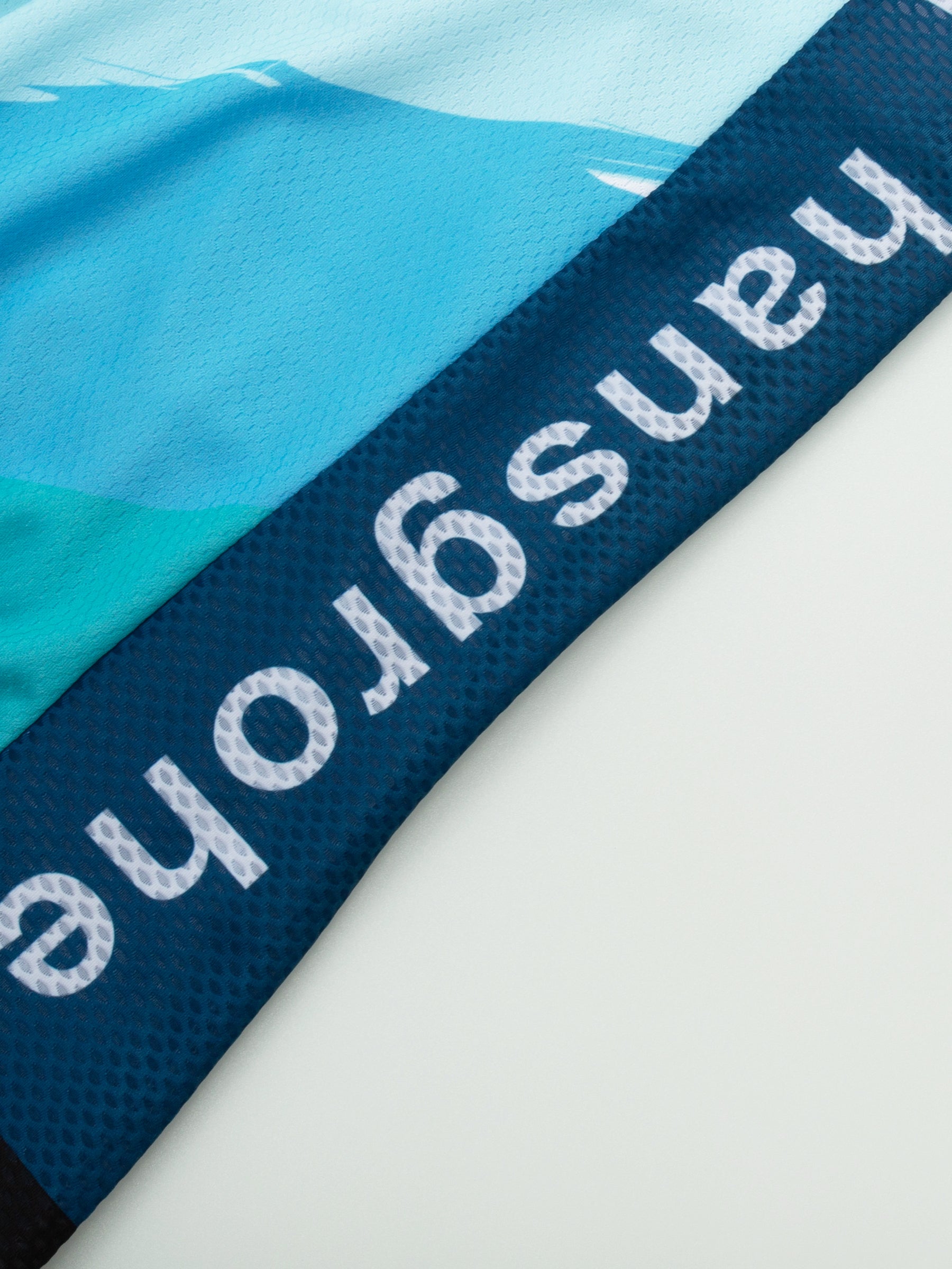 Blue quick dry breathable short sleeve BORA-Hansgrohe men cycling jersey