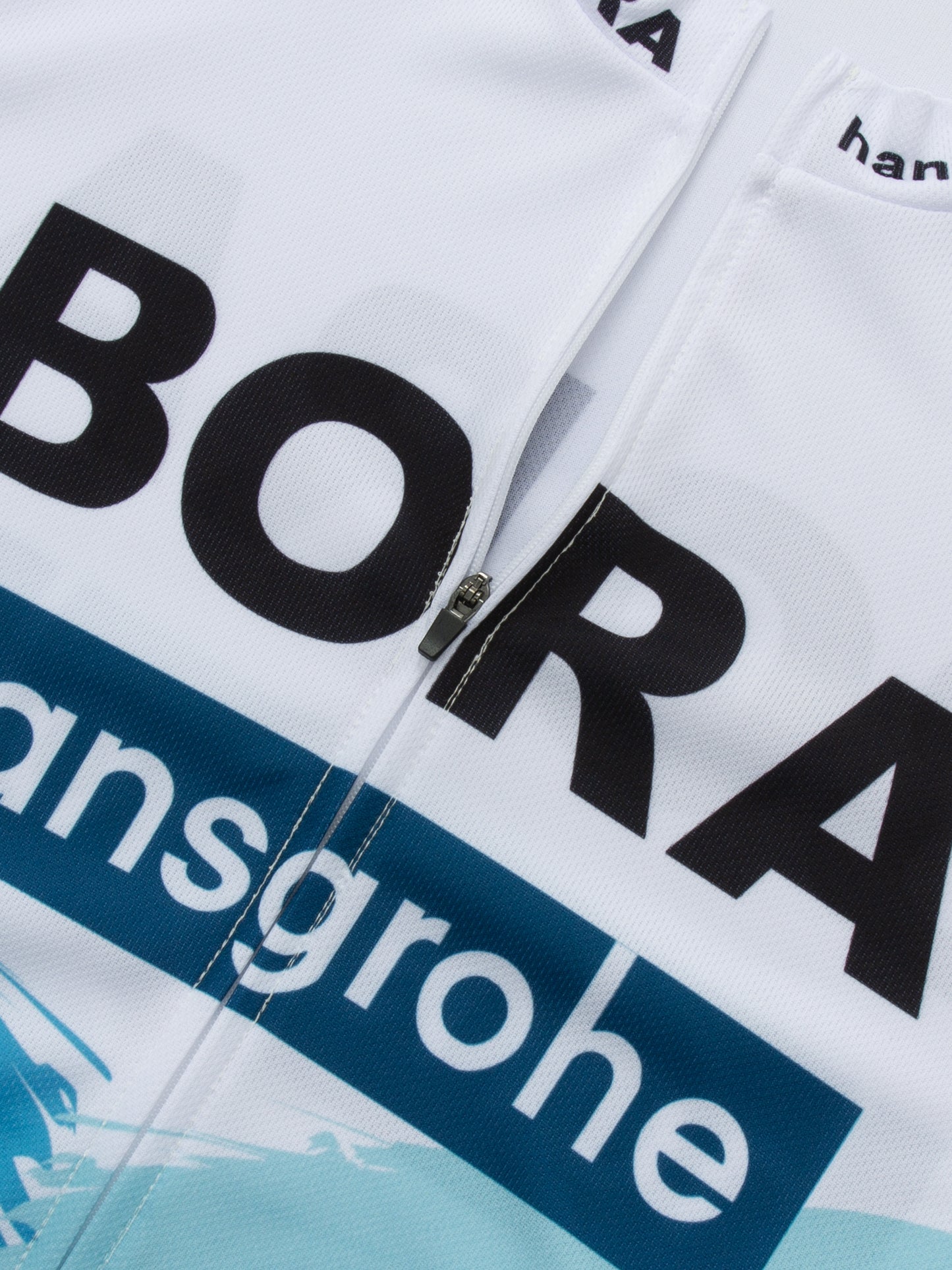 Blue breathable short sleeve BORA–Hansgrohe men cycling jersey set