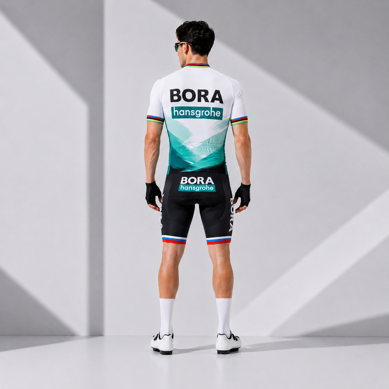 BORA-Hansgrohe Men’s Short Sleeve Cycling Jersey Set – White Green