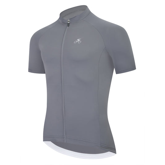 Men Quick Dry Breathable Short Sleeve Cycling Jersey Gray