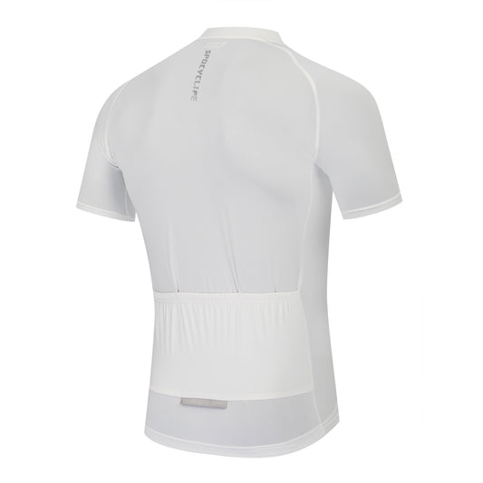 Men Quick Dry Breathable Short Sleeve Cycling Jersey White