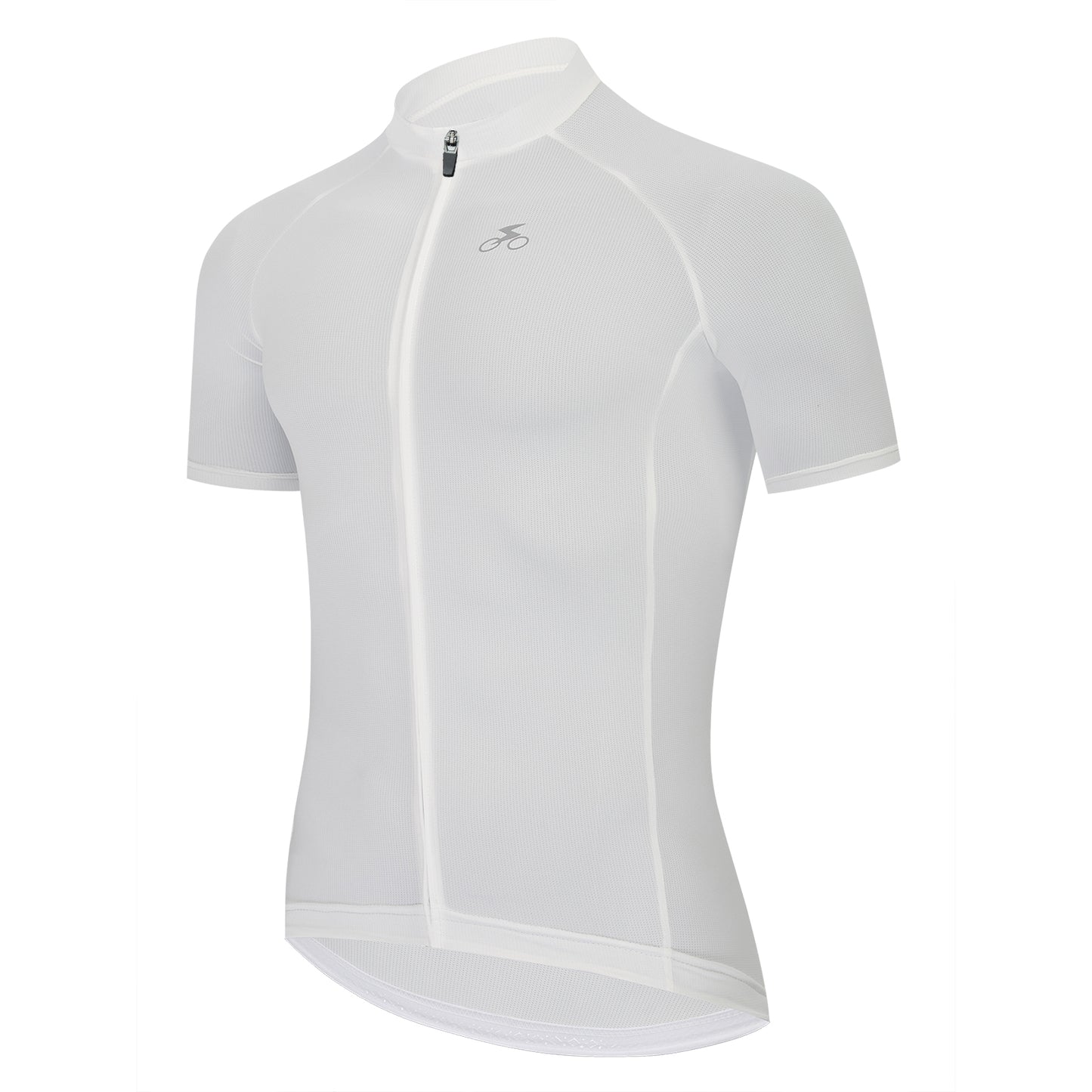 Men Quick Dry Breathable Short Sleeve Cycling Jersey White