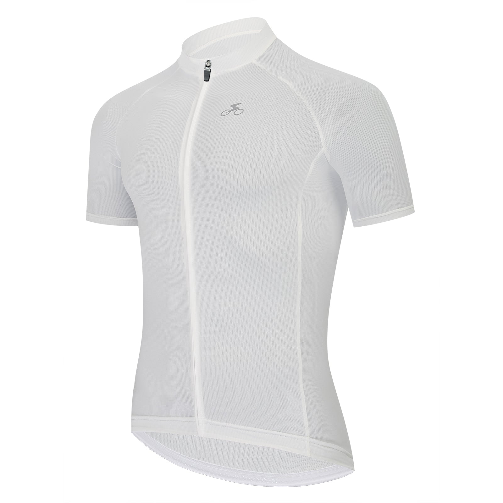 Men Quick Dry Breathable Short Sleeve Cycling Jersey White