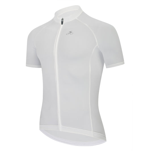 Men Quick Dry Breathable Short Sleeve Cycling Jersey White