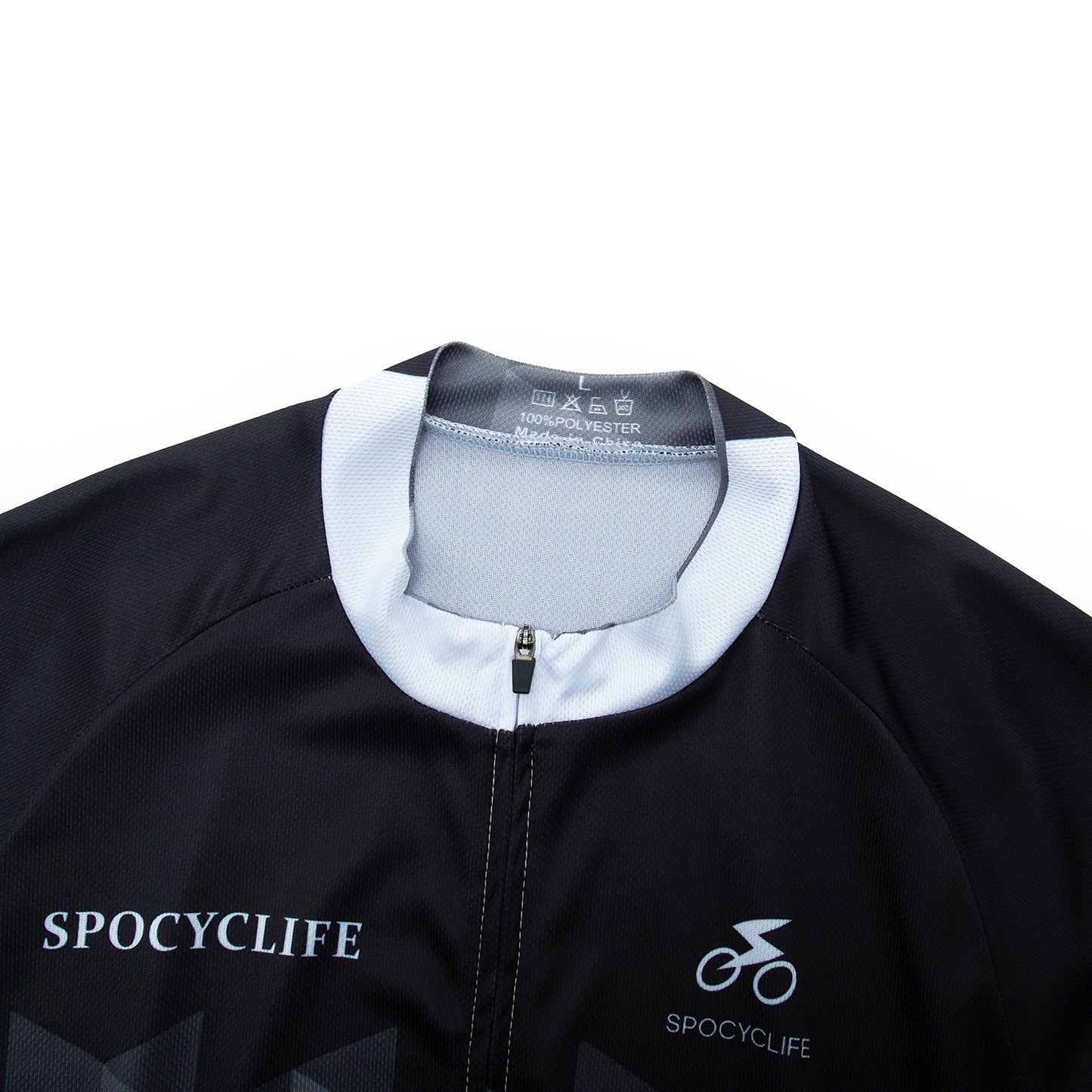 Men Quick Dry Breathable Short Sleeve Cycling Jersey Set With 3D Gel Padded Black White