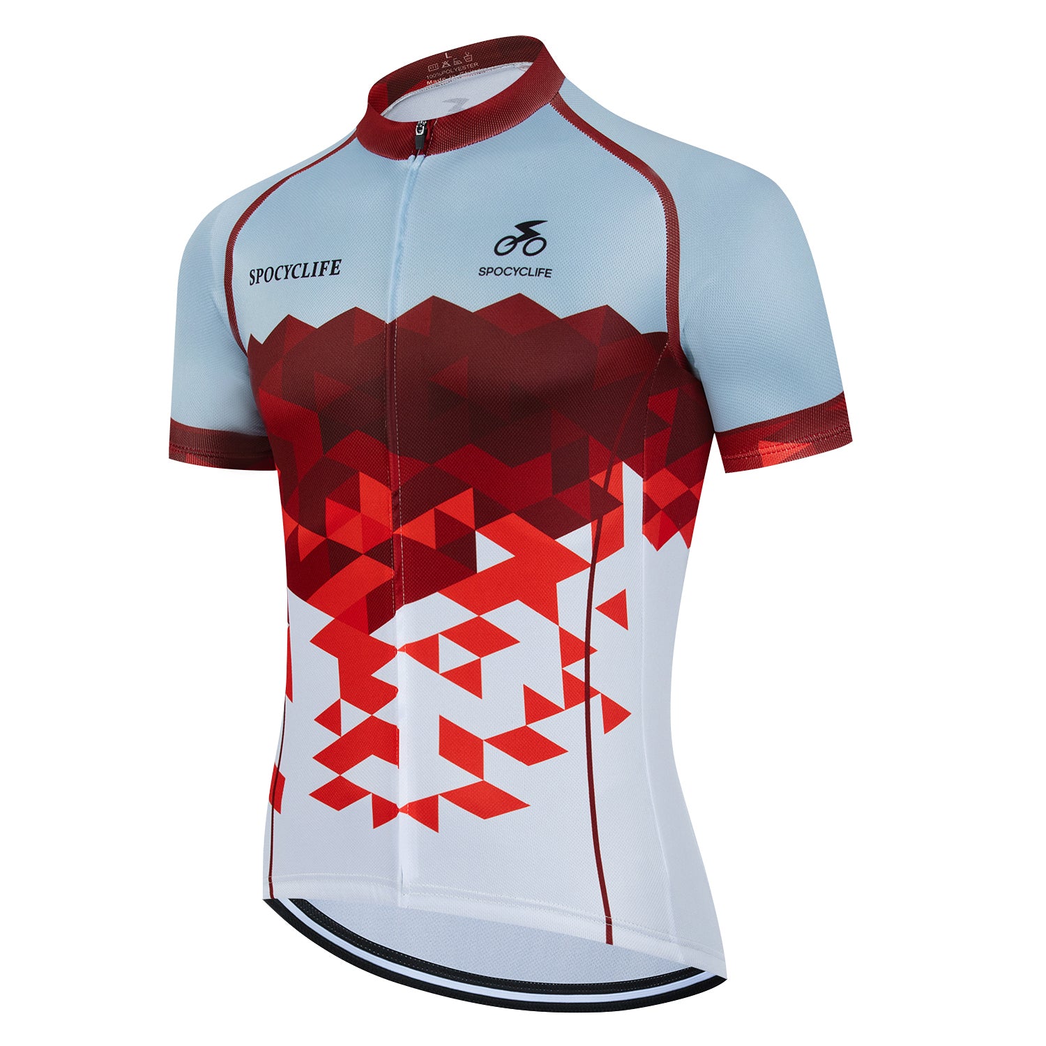Men Quick Dry Breathable Short Sleeve Cycling Jersey Set With 3D Gel Padded Blue White Red