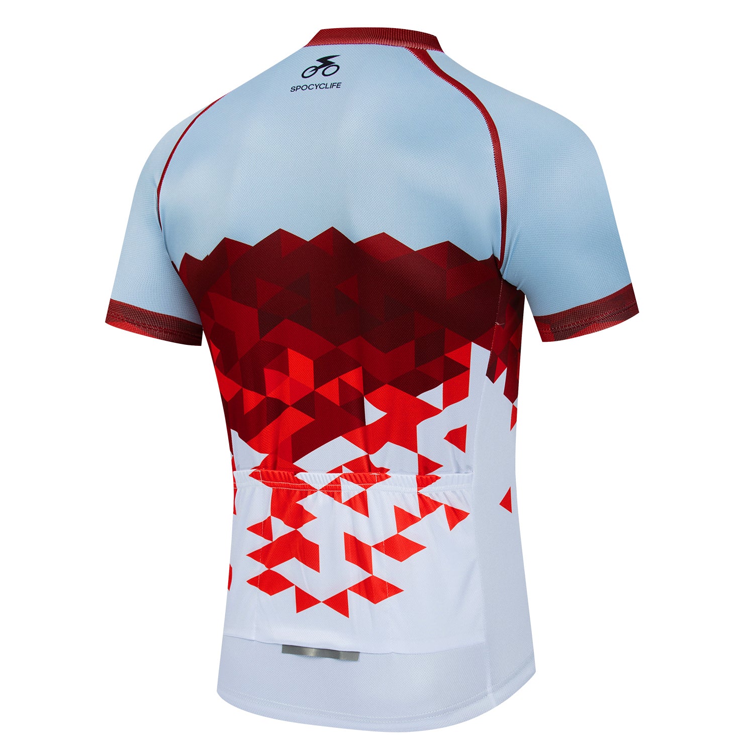 Men Quick Dry Breathable Short Sleeve Cycling Jersey Set With 3D Gel Padded Blue White Red