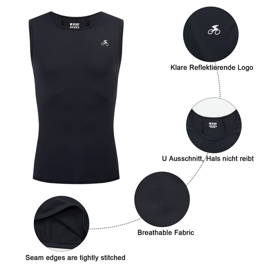 Men Quick Dry Breathable Sleeveless Cycling Vest Black