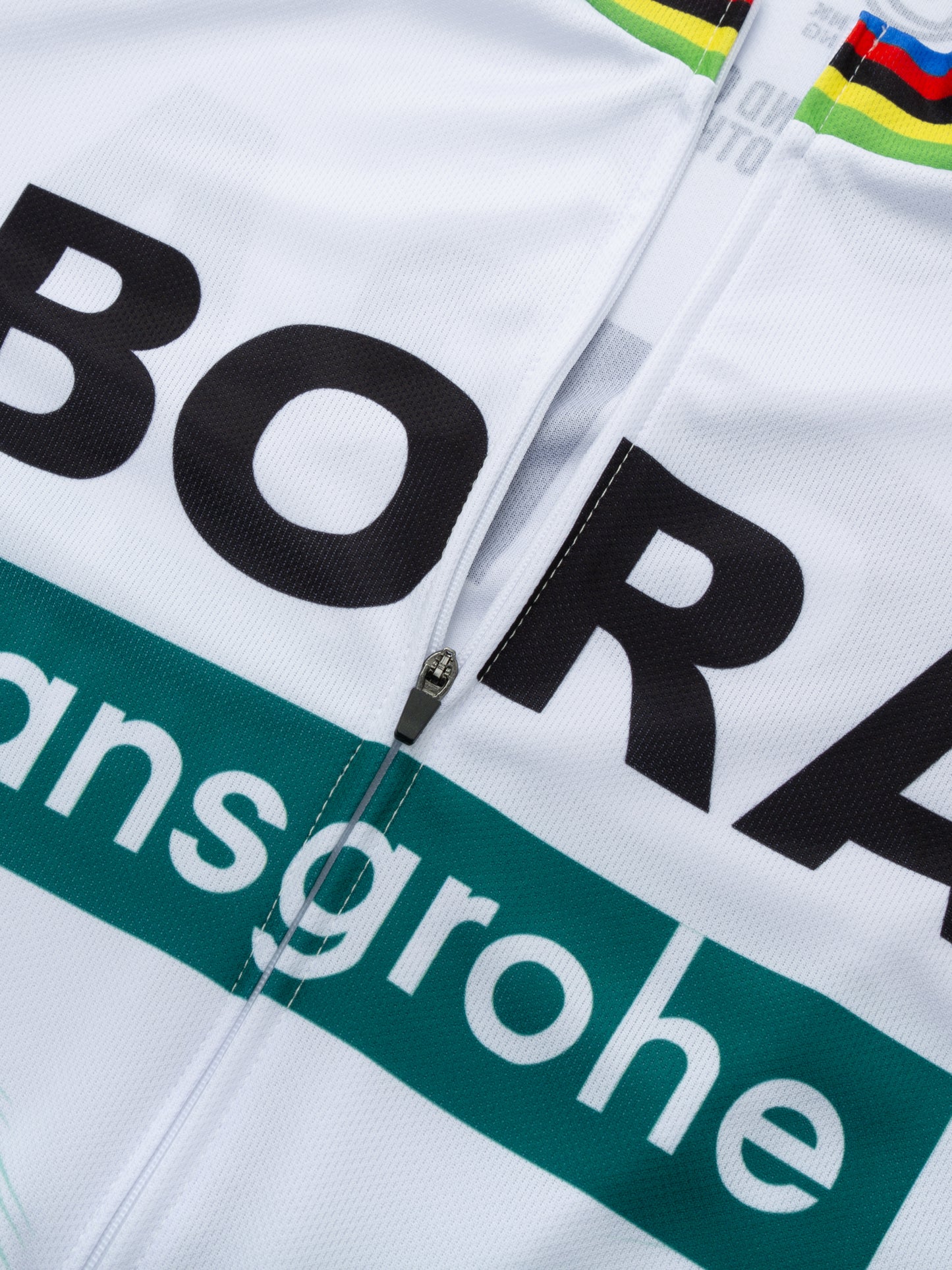 White green short sleeve breathable BORA–Hansgrohe men cycling jersey set