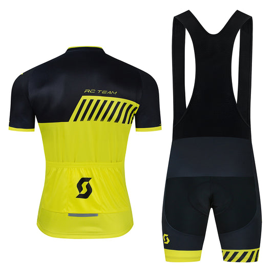 White breathable short sleeve SCOTT RC-TEAM men cycling jersey set