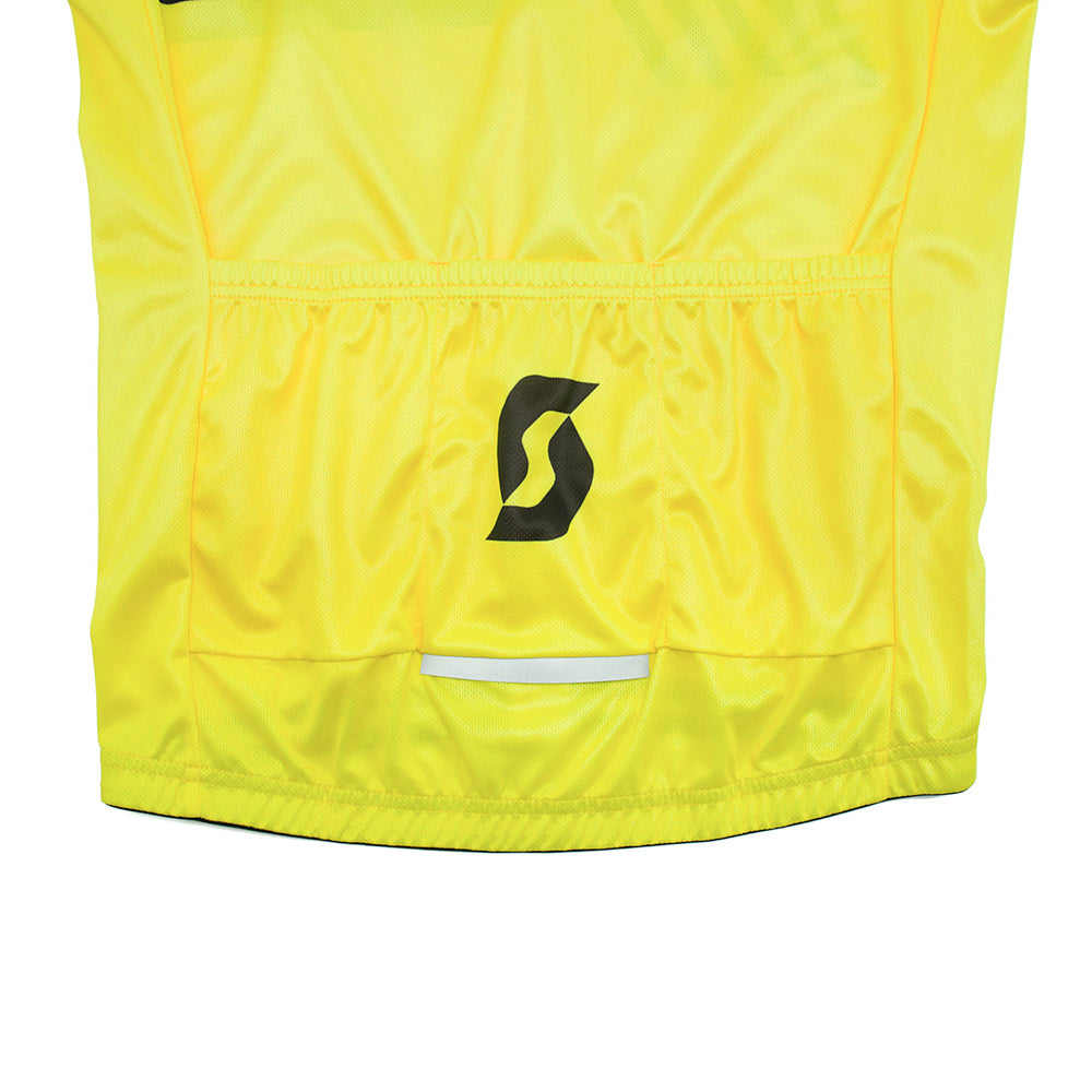 Yellow breathable short sleeve SCOTT RC-TEAM men cycling jersey set