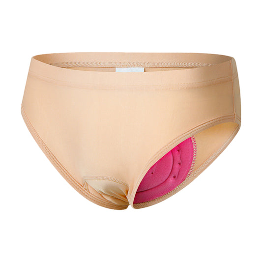 SPOCYCLIFE Women's 3D Padded Cycling Underwear – Beige | Breathable Bike Shorts for MTB & Road Cycling