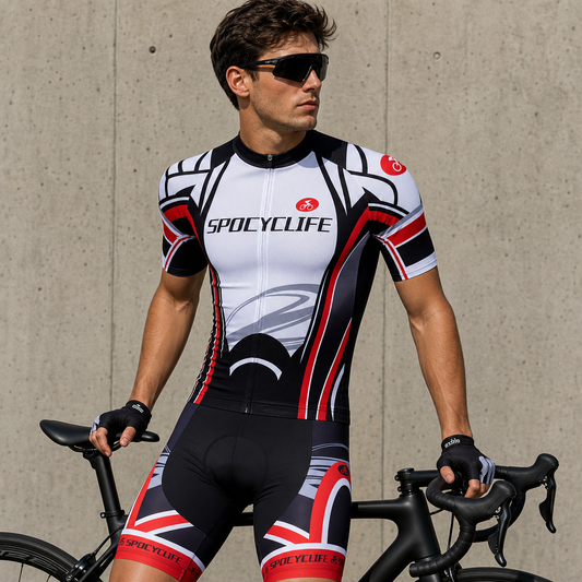 SPOCYCLIFE Men’s Quick-Dry Cycling Jersey Set