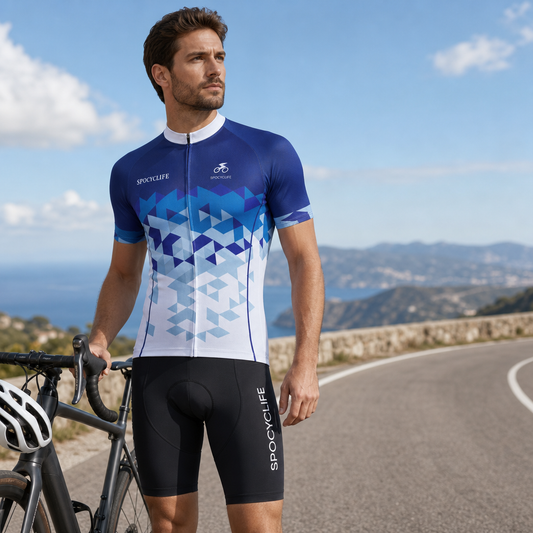 SPOCYCLIFE Men’s Quick-Dry Cycling Jersey Set