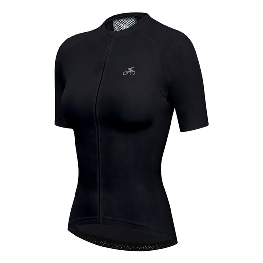 Women Cycling Jersey Quick Dry Breathable Bike Shirt Black