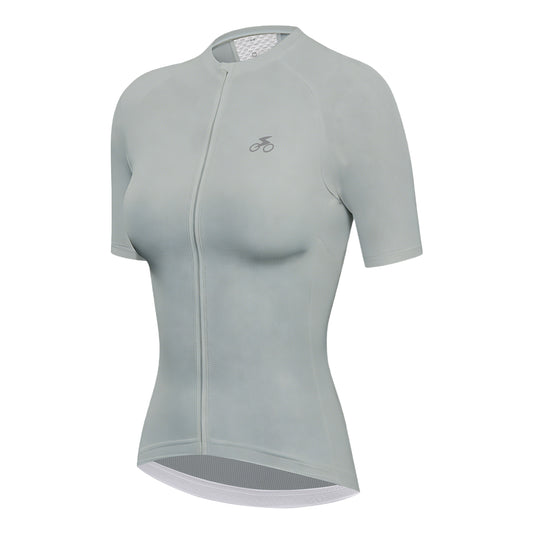 Women Cycling Jersey Quick Dry Breathable Bike Shirt Gray