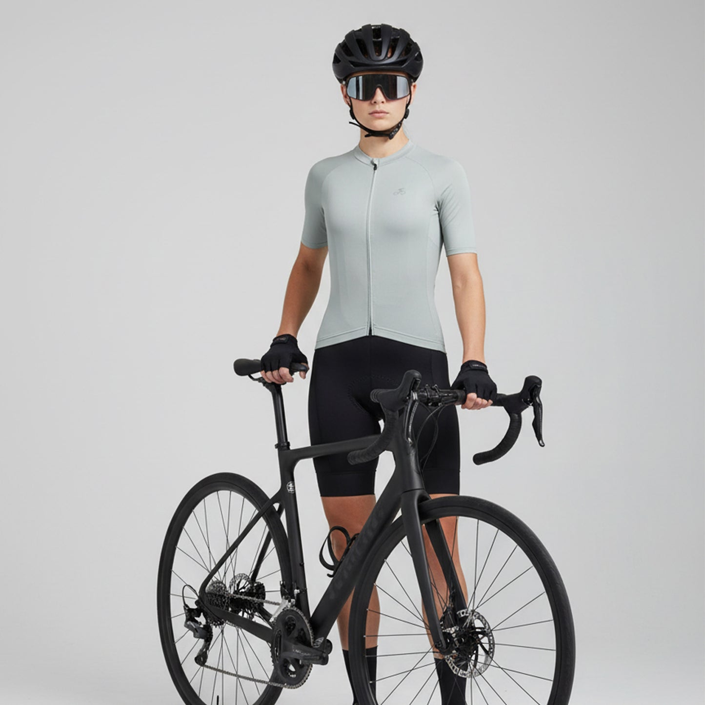 Women Cycling Jersey Quick Dry Breathable Bike Shirt Gray