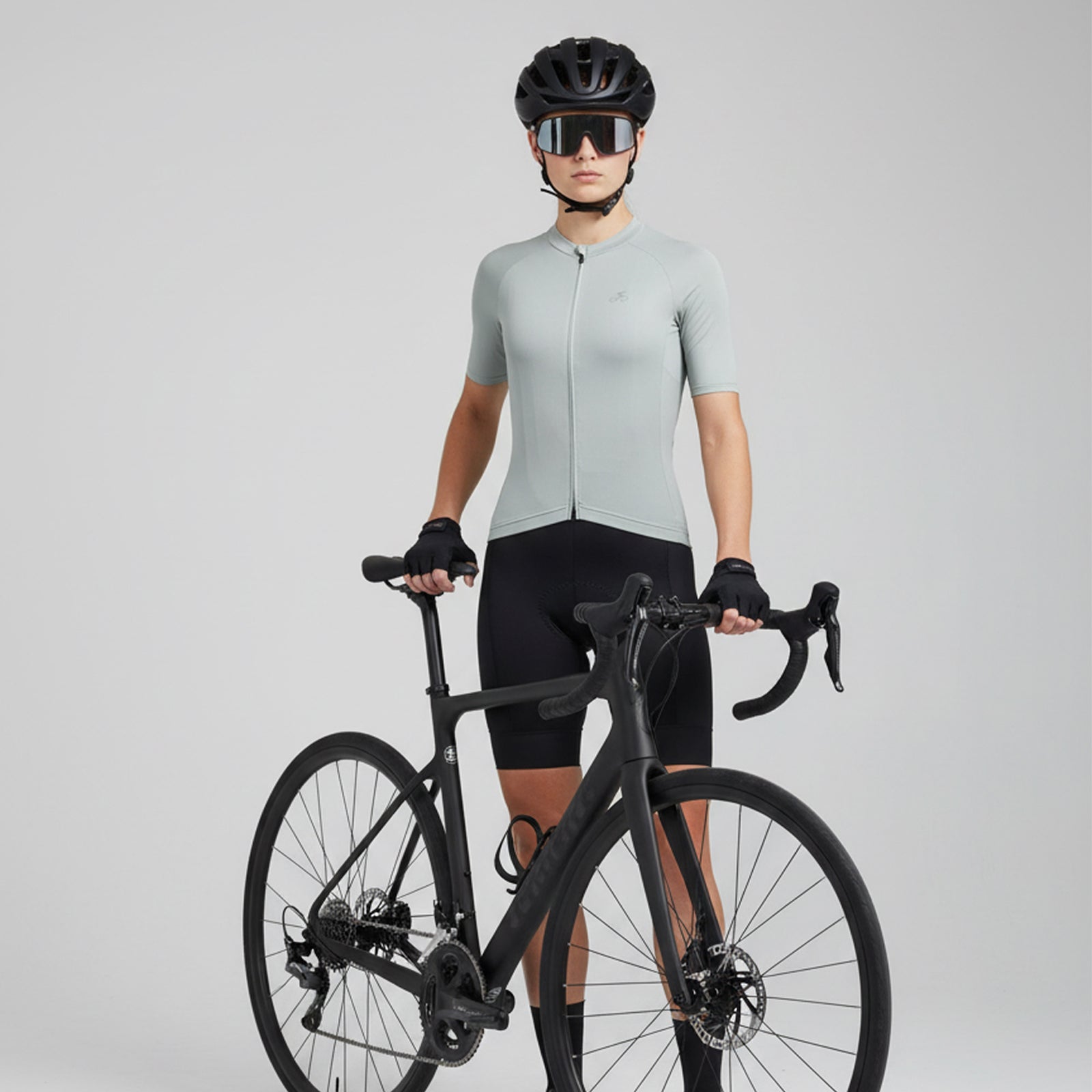 Women Cycling Jersey Quick Dry Breathable Bike Shirt Gray