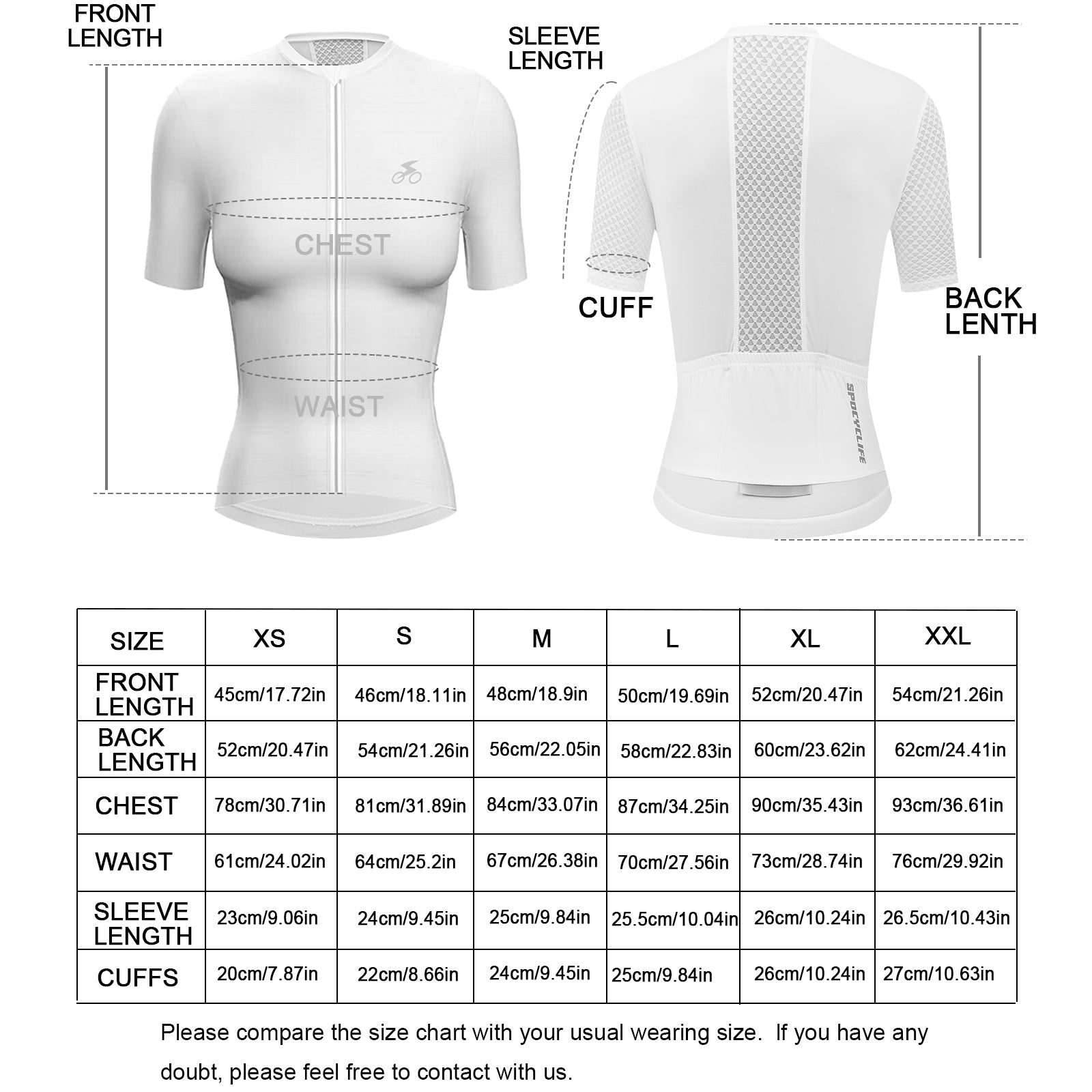 Women Cycling Jersey Quick Dry Breathable Short Sleeve White