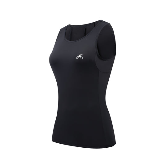Women Sleeveless Cycling Jersey Quick Dry Breathable Cycling Vest Black