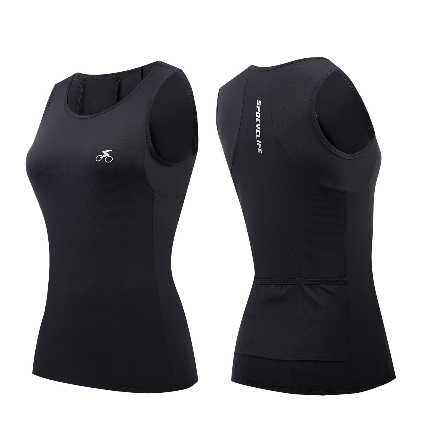Women Sleeveless Cycling Jersey Quick Dry Breathable Cycling Vest Black