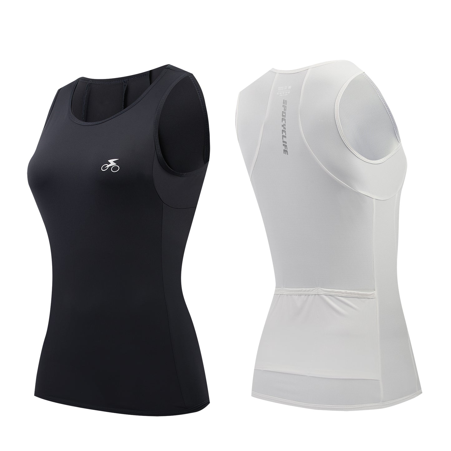 Women Sleeveless Cycling Jersey Quick Dry Breathable Cycling Vest  Blackwhite