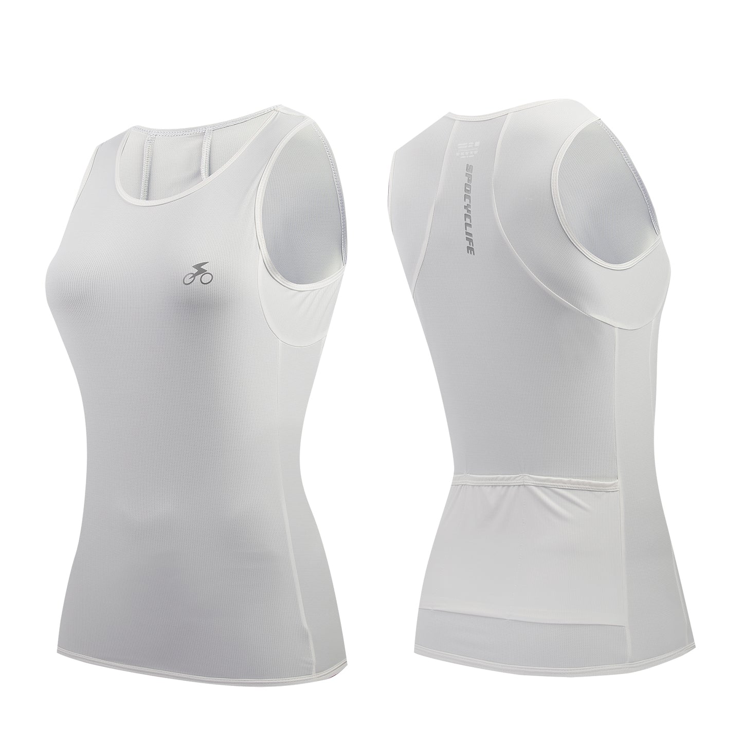 Women Sleeveless Cycling Jersey Quick Dry Breathable Cycling Vest White